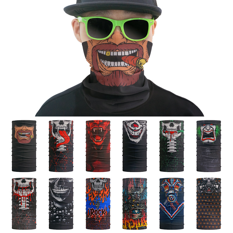 Riding Gear - Bandana con teschio 3D per esterni
