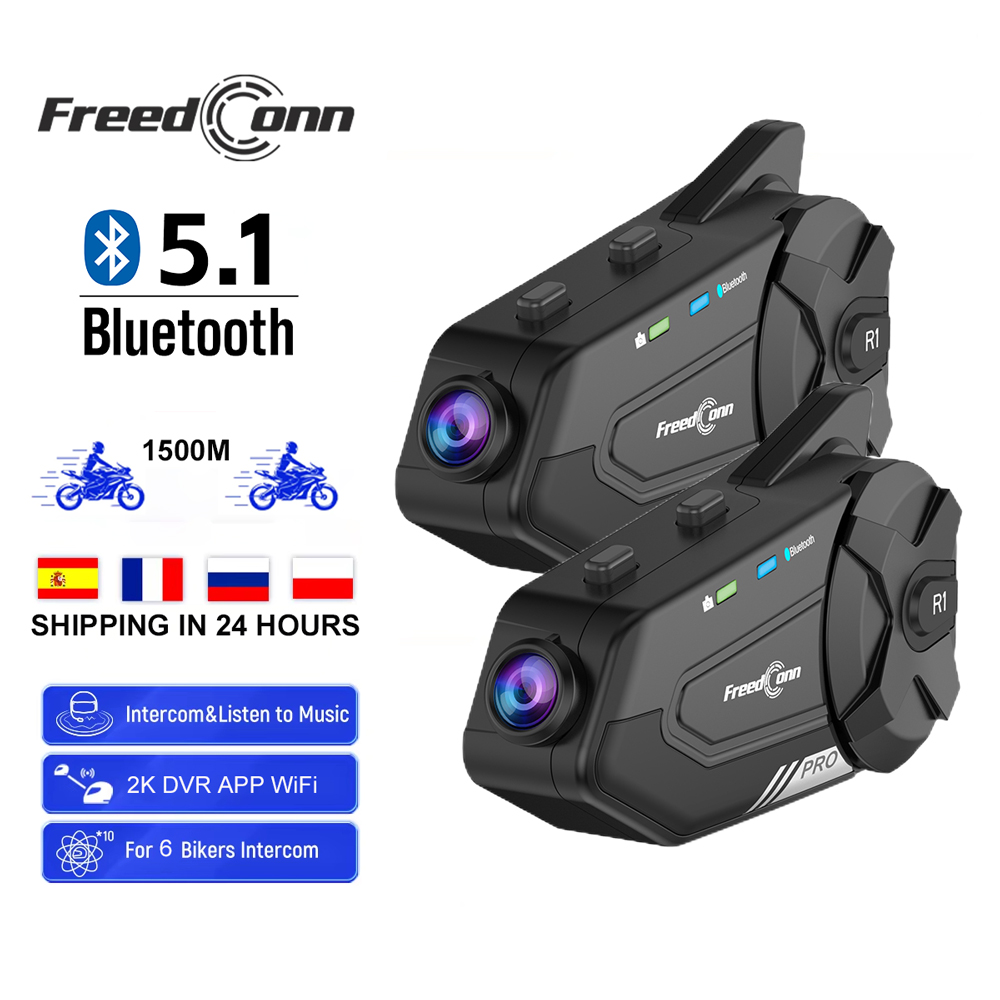 Freedconn Interfono per moto A - Universal Motorcycle Helmet Intercom Headset recensione e prezzo