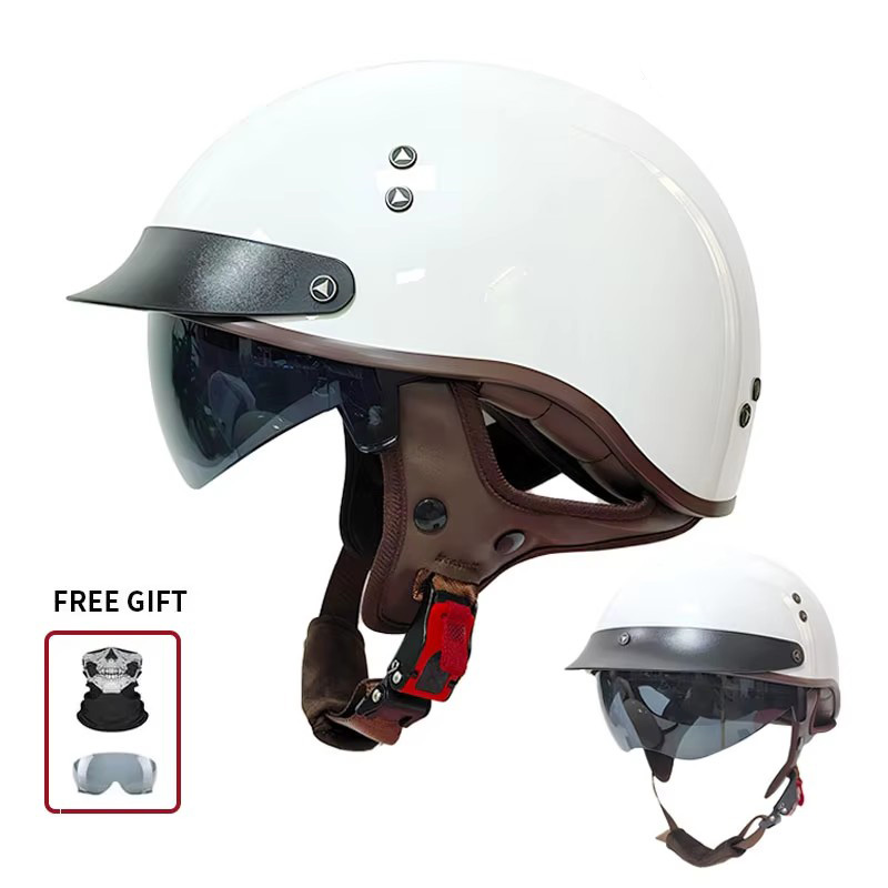 Casco Moto Vintage Semiaperto  - Vintage Open Face Retro Helmet recensione e prezzo
