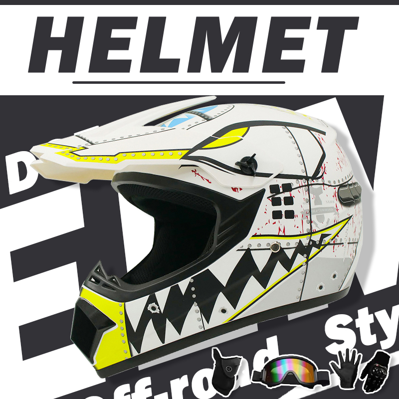 Set di caschi da motocross e f - Off Road Motocross Helmet Goggles Set recensione e prezzo