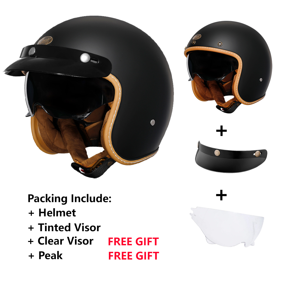 Casco Elettrico Retrò per Scoo - Vintage Open Face Retro Helmet recensione e prezzo