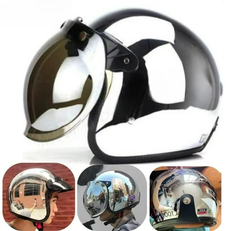 Casco Moto Retrò Aperto Placca - Vintage Open Face Retro Helmet recensione e prezzo